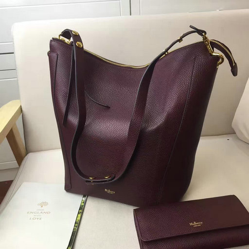 2017 S/S Mulberry Camden Bag in Oxblood Grain Leather - Click Image to Close