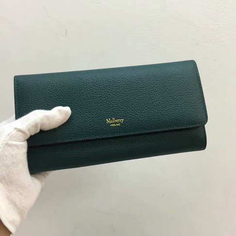 2017 Mulberry Continental Wallet in Ocean Green Small Classic Grain - Click Image to Close