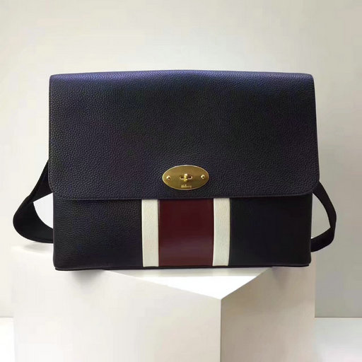 2017 Cheap Mulberry East West Antony Midnight,White & Burgundy Small Classic Grain - Click Image to Close