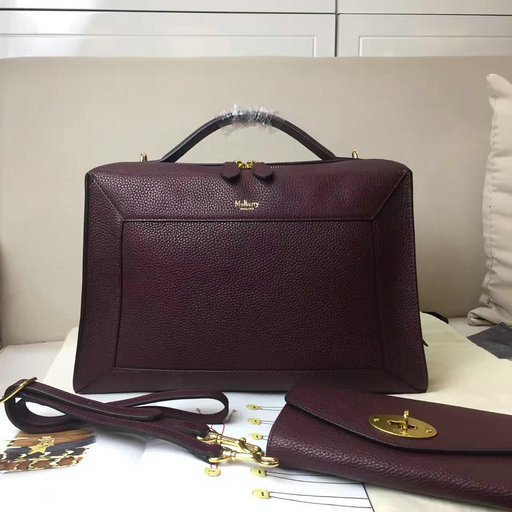 2017 Cheap Mulberry Hopton Oxblood Small Classic Grain Leather - Click Image to Close
