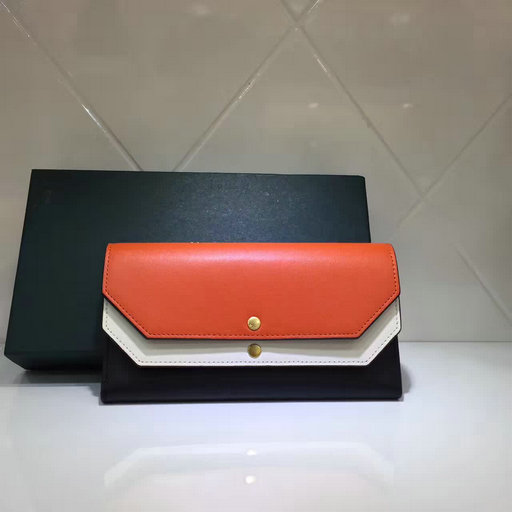 2017 Cheap Mulberry Multiflap Wallet Bright Orange,Chalk & Black Smooth Calf - Click Image to Close