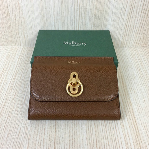 2018 Mulberry Amberley Medium Wallet Oak Grain Leather - Click Image to Close