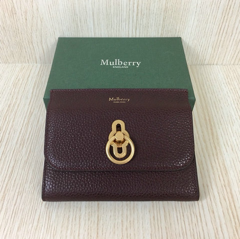 2018 Mulberry Amberley Medium Wallet Oxblood Grain Leather - Click Image to Close