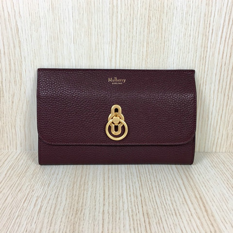 2018 Mulberry Amberley Long Wallet Oxblood Grain Leather - Click Image to Close
