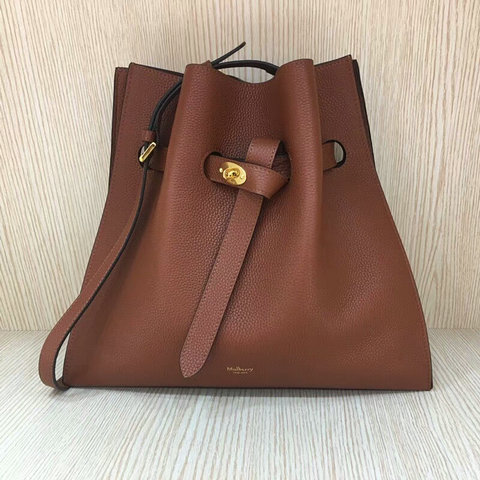 2018 Cheap Mulberry Tyndale Bucket Bag Oak Small Classic Grain - Click Image to Close