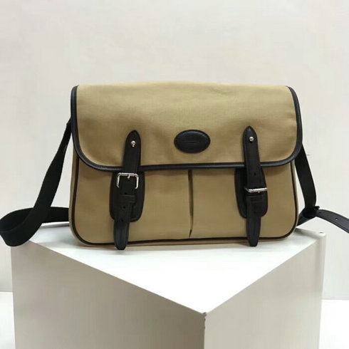 2018 Mulberry Heritage Messenger Natural & Black Canvas with Smooth Calf Leather - Click Image to Close