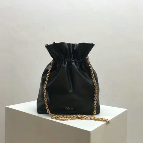 2018 Mulberry Lynton Mini Bucket Bag in Black Leather - Click Image to Close