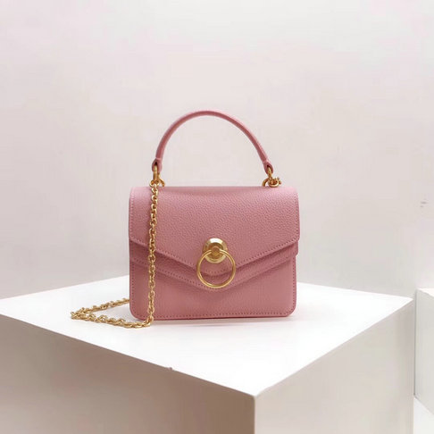 2018 Mulberry Small Harlow Bag Pink Classic Grain Leather - Click Image to Close