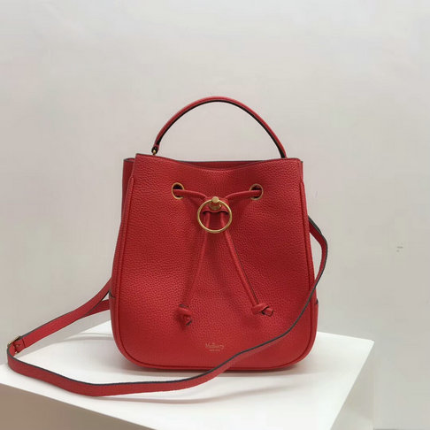 2019 Mulberry Hampstead Bucket Bag Red Grain Leather - Click Image to Close