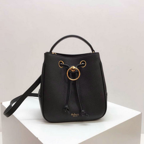 2019 Mulberry Small Hampstead Bag Black Grain Leather - Click Image to Close