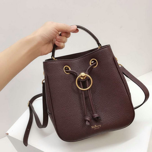 2019 Mulberry Small Hampstead Bag Burgundy Grain Leather - Click Image to Close