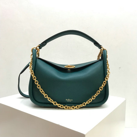 2019 Mulberry Small Leighton Bag in Deep Sea Classic Grain Leather - Click Image to Close
