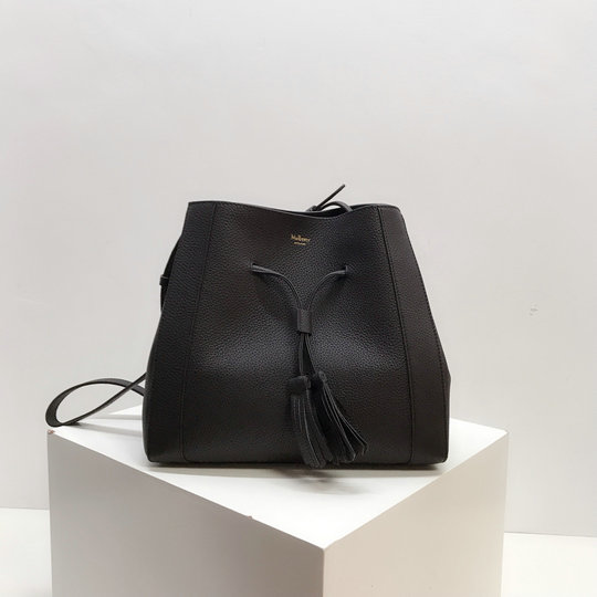 2019 Mulberry Small Millie Tote Black Heavy Grain Leather - Click Image to Close