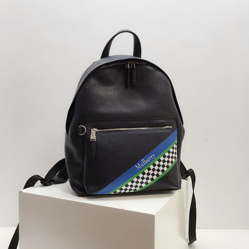 2019 Mulberry Zipped Backpack Midnight Racing Stripes - Click Image to Close