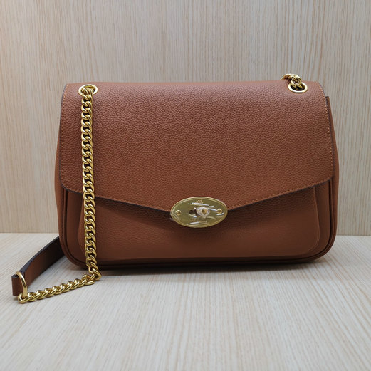 2021 Mulberry Darley Shoulder Bag Oak Heavy Grain Leather - Click Image to Close