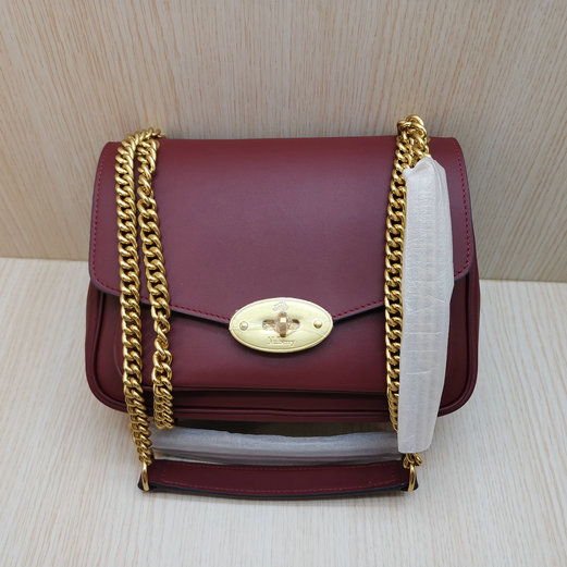 2021 Mulberry Small Darley Shoulder Bag Oxblood Smooth Leather - Click Image to Close