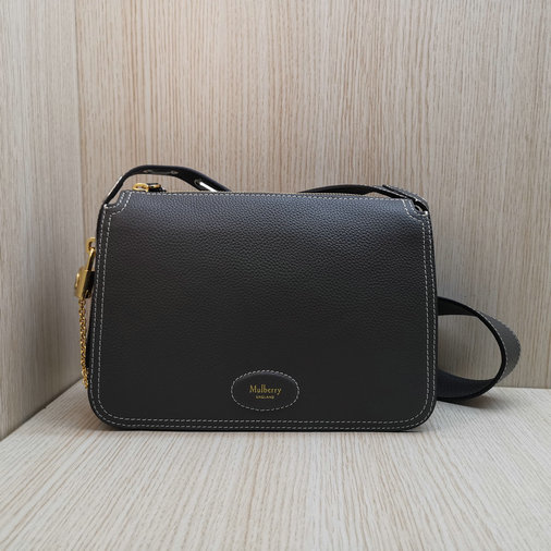 2022 Mulberry Billie Crossbody Bag in Charcoal Small Classic Grain - Click Image to Close