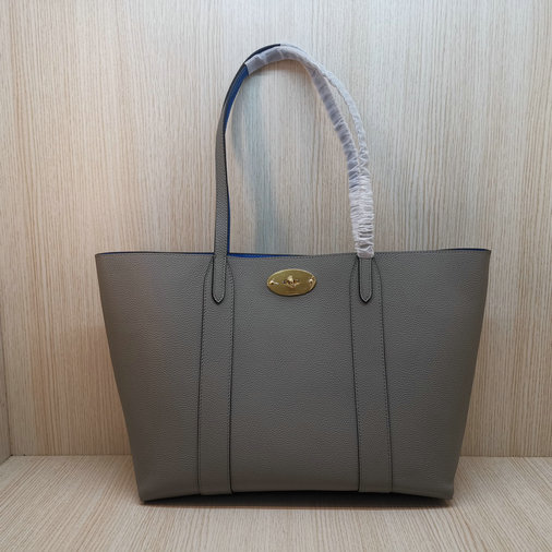 2023 Mulberry Bayswater Tote Charcoal Small Classic Grain - Click Image to Close