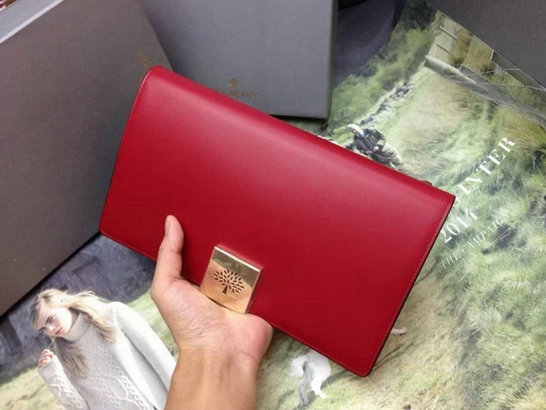 2014 A/W Mulberry Campden Clutch in Poppy Red Silky Nappa Leather - Click Image to Close
