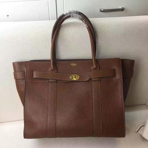 2017 S/S Mulberry Zipped Bayswater Tote in Oak Small Classic Grain - Click Image to Close