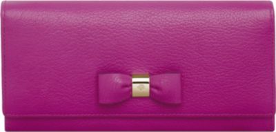 Mulberry Bow Glossy Goat Leather Wallet - Click Image to Close