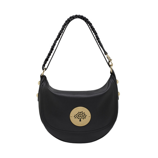 Mulberry Daria Satchel Black Spongy Pebbled - Click Image to Close