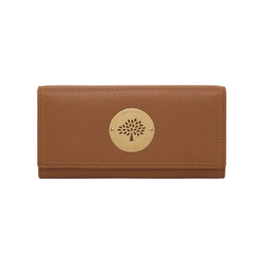 Mulberry Daria Continental Wallet Oak Spongy Pebbled - Click Image to Close