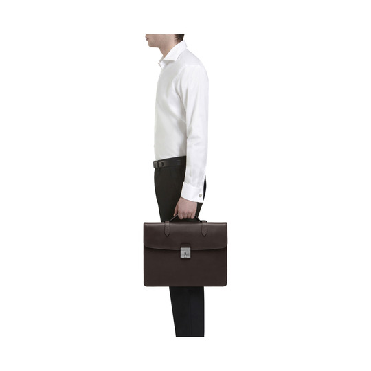 Mulberry Single Briefcase Chocolate Soft Saddle - Click Image to Close
