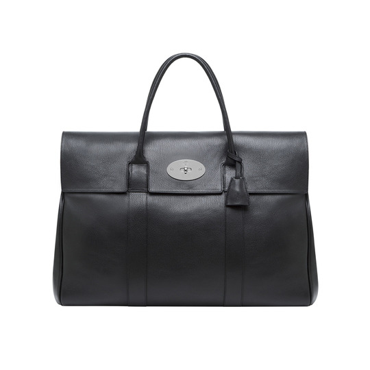Mulberry Piccadilly Black Grainy Print Leather With Nickel - Click Image to Close