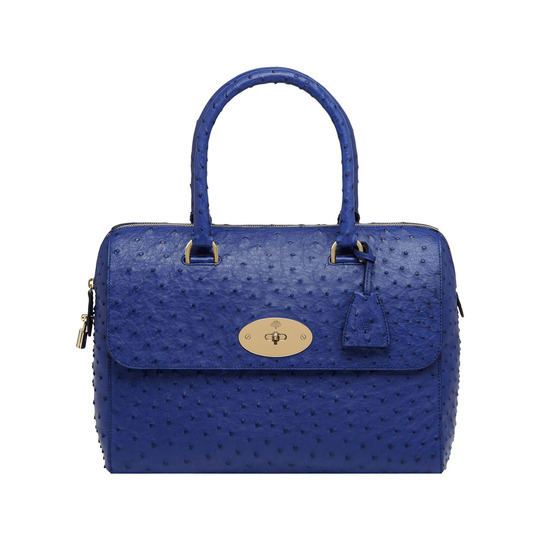 Mulberry Del Rey Cosmic Blue Ostrich - Click Image to Close