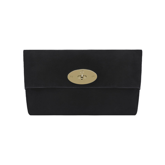 Mulberry Clemmie Clutch Black Suede - Click Image to Close