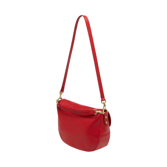 Mulberry Effie Satchel Bright Red Spongy Pebbled - Click Image to Close