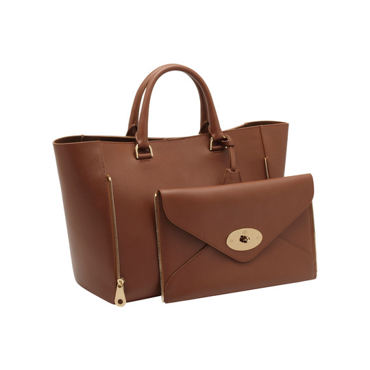 Mulberry Willow Tote Oak Silky Classic Calf - Click Image to Close