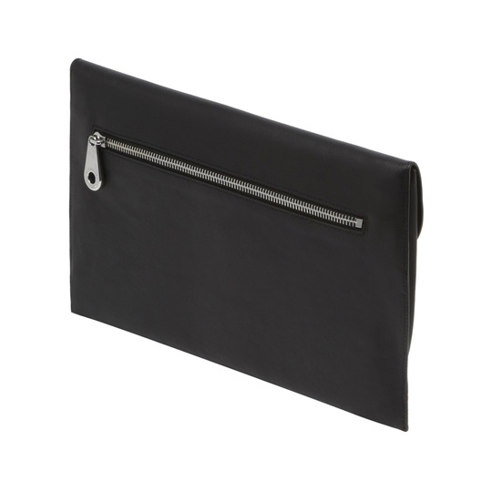 Mulberry Willow Clutch Black Silky Classic Calf With Nickel - Click Image to Close
