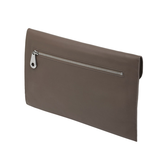Mulberry Willow Clutch Taupe Silky Classic Calf With Nickel - Click Image to Close