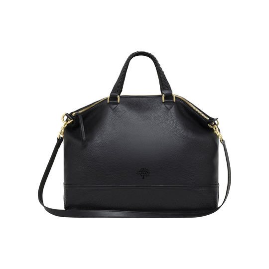 Mulberry Effie Tote Black Spongy Pebbled - Click Image to Close