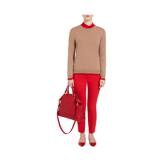 Mulberry Effie Tote Bright Red Spongy Pebbled - Click Image to Close