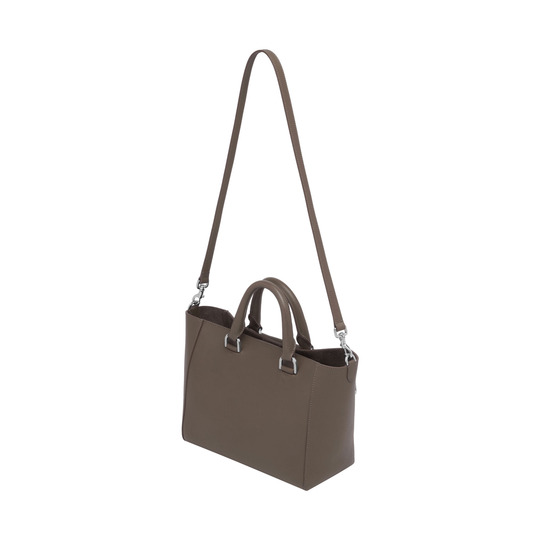 Mulberry Small Willow Tote Taupe Silky Classic Calf With Nickel - Click Image to Close
