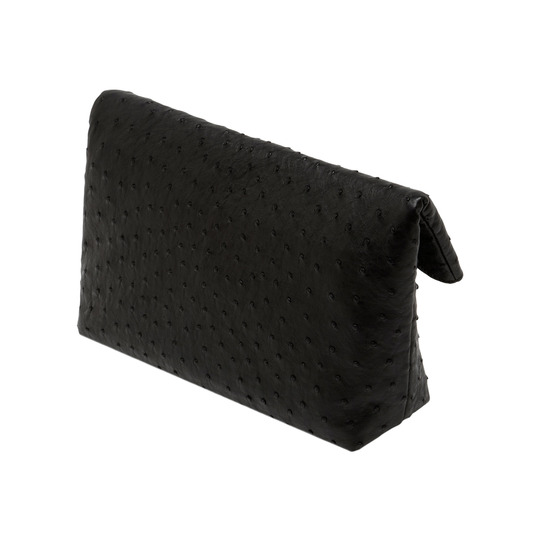Mulberry Clemmie Clutch Black Ostrich - Click Image to Close