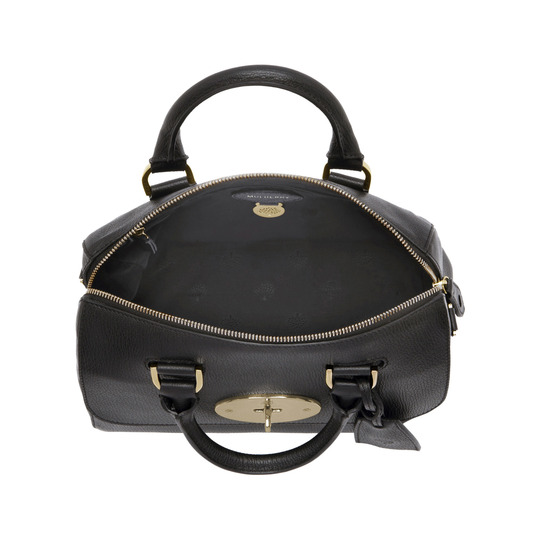 Mulberry Small Del Rey Black Glossy Goat With Soft Gold - Click Image to Close