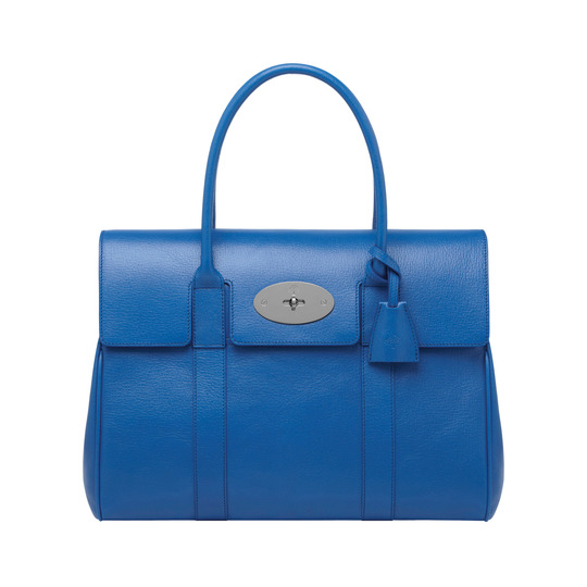 Mulberry Bayswater Bluebell Blue Shiny Goat - Click Image to Close