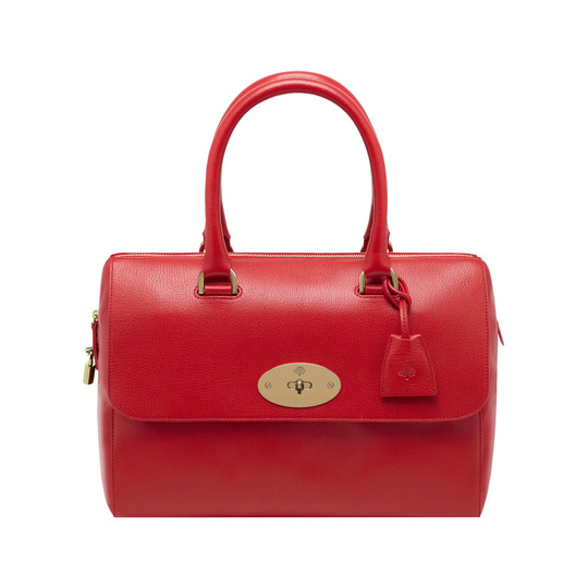 Mulberry Del Rey Bright Red Shiny Goat - Click Image to Close