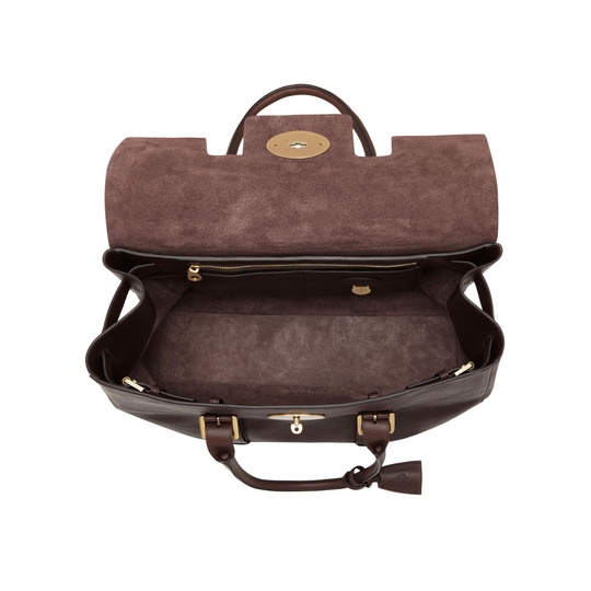 Mulberry Oversized Bayswater Chocolate Natural Leather - Click Image to Close