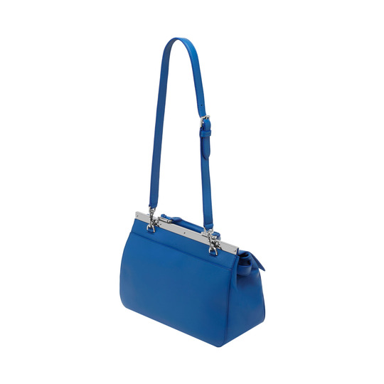 Mulberry Small Suffolk Bluebell Blue Silky Classic Calf - Click Image to Close