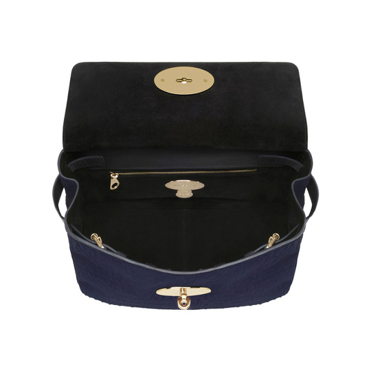 Mulberry Small Suffolk Midnight Blue Hair Calf - Click Image to Close