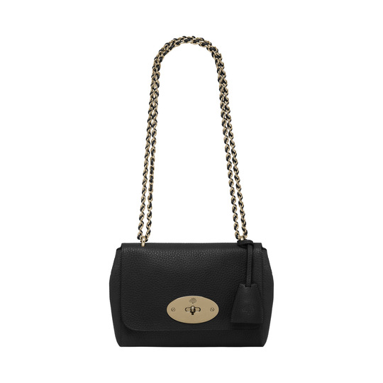 Mulberry Lily Black Soft Grain Leather With Soft Gold - Click Image to Close