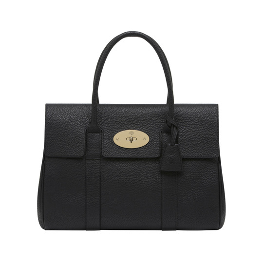 Mulberry Bayswater Black Soft Grain With Soft Gold - Click Image to Close