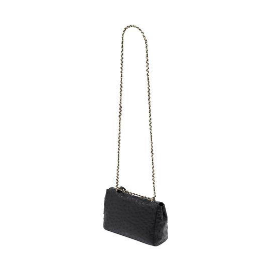 Mulberry Lily Black Ostrich With Soft Gold - Click Image to Close