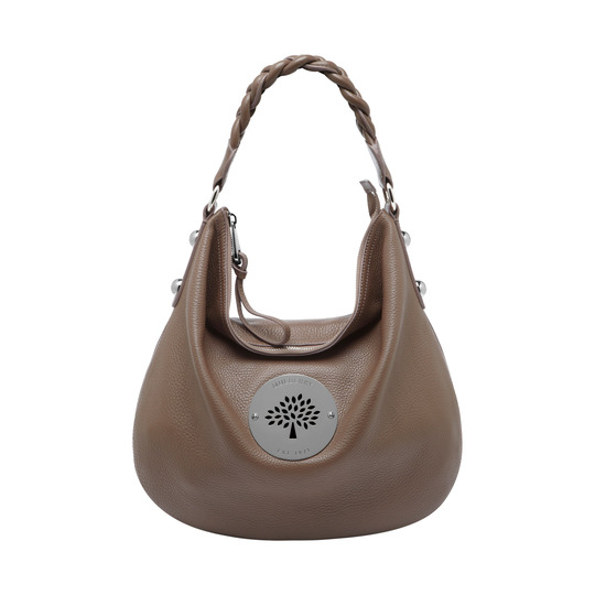 Mulberry Medium Daria Hobo Taupe Spongy Pebbled - Click Image to Close