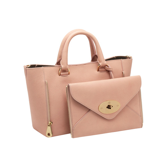 Mulberry Small Willow Tote Ballet Pink Grainy Calf - Click Image to Close